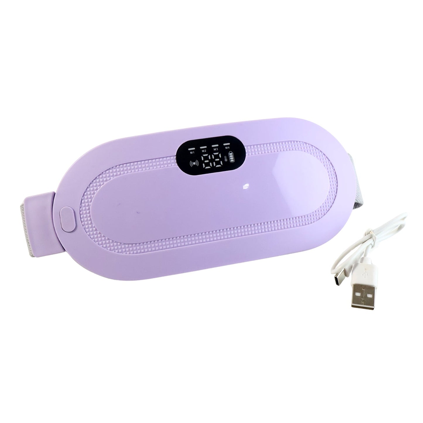 Electric Period Cramp Massager Vibrating Heating Belt for Menstrual Waist Stomach Abdominal Warm Palace Belt (1 Pc)