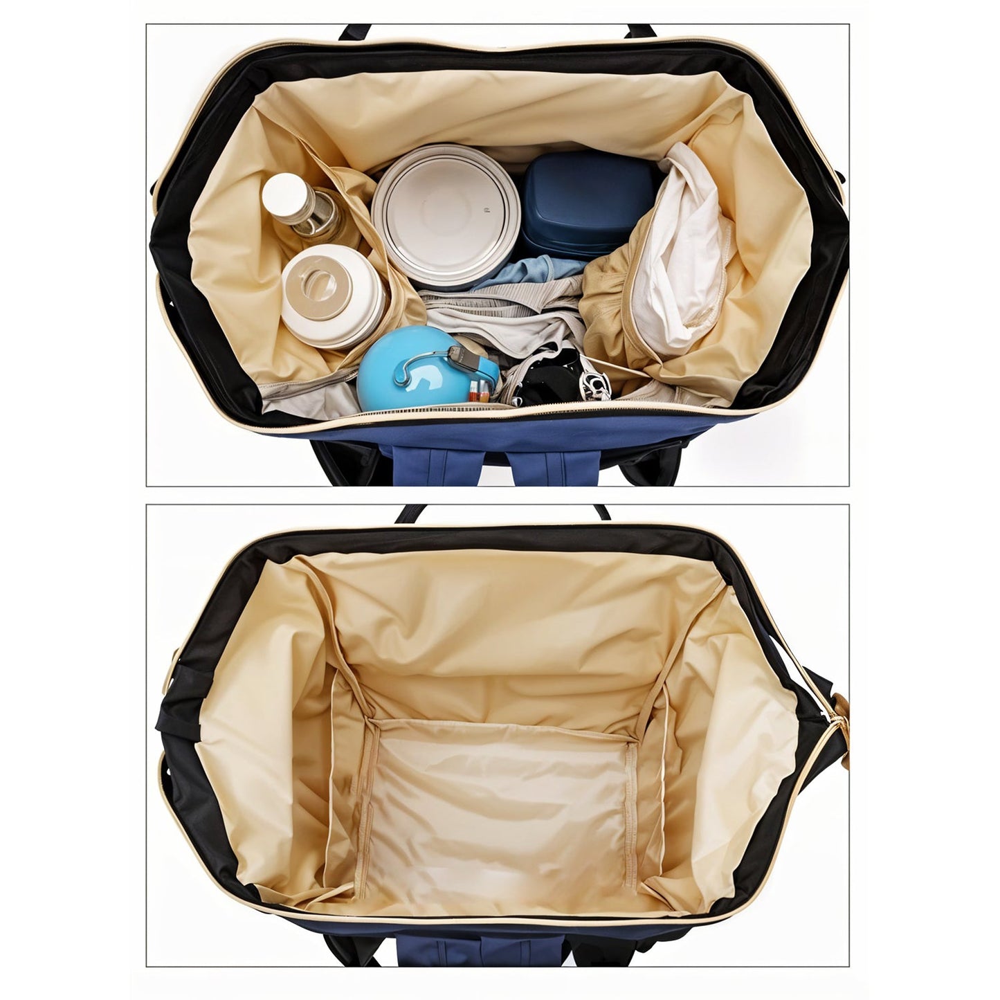 Multipurpose Large Capacity Moms Backpack Diaper Bag (1 Pc  17 Pocket  Big)