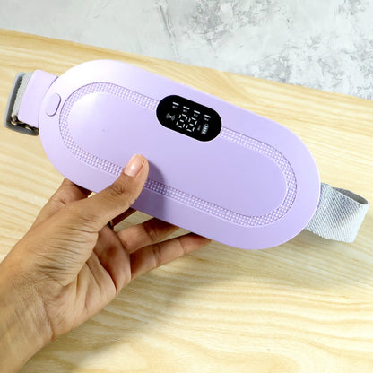 Electric Period Cramp Massager Vibrating Heating Belt for Menstrual Waist Stomach Abdominal Warm Palace Belt (1 Pc)