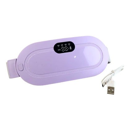 Electric Period Cramp Massager Vibrating Heating Belt for Menstrual Waist Stomach Abdominal Warm Palace Belt (1 Pc)