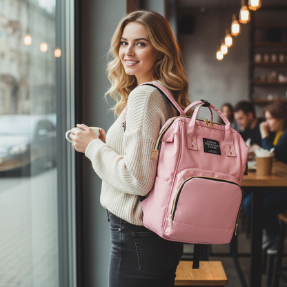 Multipurpose Large Capacity Moms Backpack Diaper Bag (1 Pc  17 Pocket  Big)