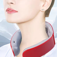 4 Heads Smart Electric Neck And Back Pulse Massager (1 Pc  Mix Design)