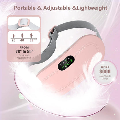 Electric Period Cramp Massager Vibrating Heating Belt for Menstrual Waist Stomach Abdominal Warm Palace Belt (1 Pc)