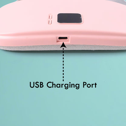 Electric Period Cramp Massager Vibrating Heating Belt for Menstrual Waist Stomach Abdominal Warm Palace Belt (1 Pc)